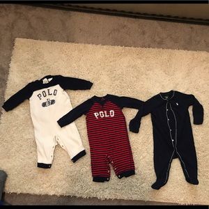 3 Polo Baby Onesie Outfits / Suits